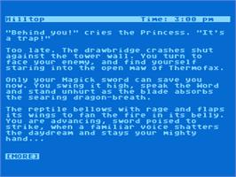 In game image of Wishbringer on the Atari 8-bit.