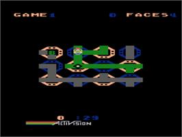 In game image of Zenji on the Atari 8-bit.