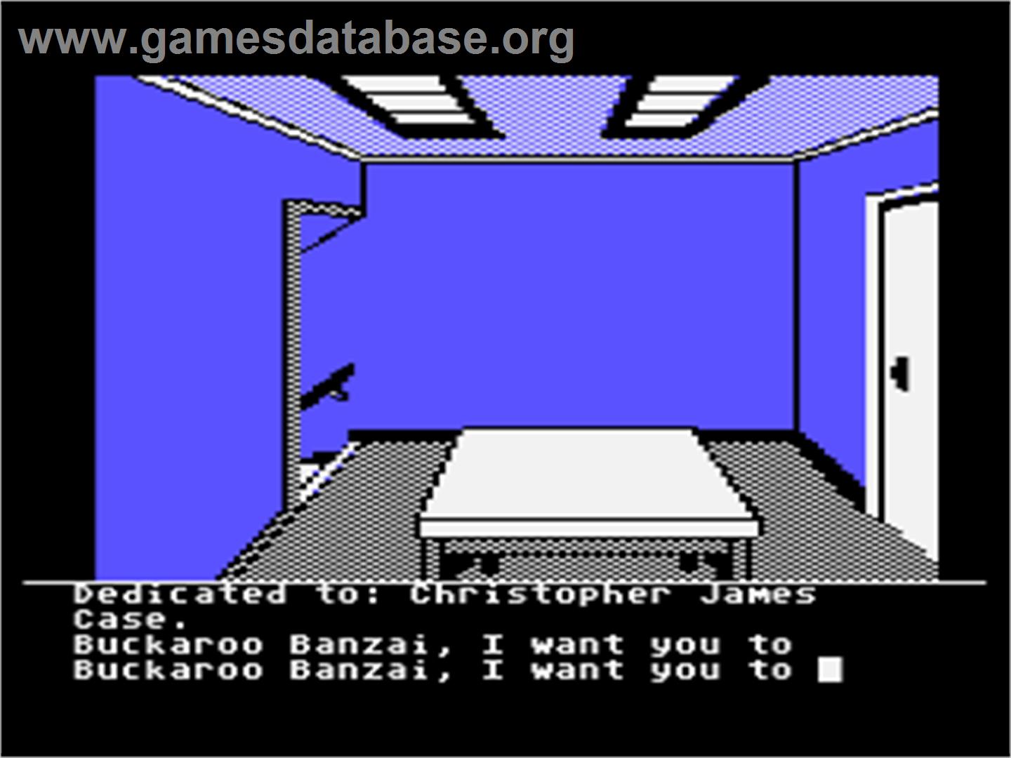 Adventures of Buckaroo Banzai Across the Eighth Dimension - Atari 8-bit - Artwork - In Game