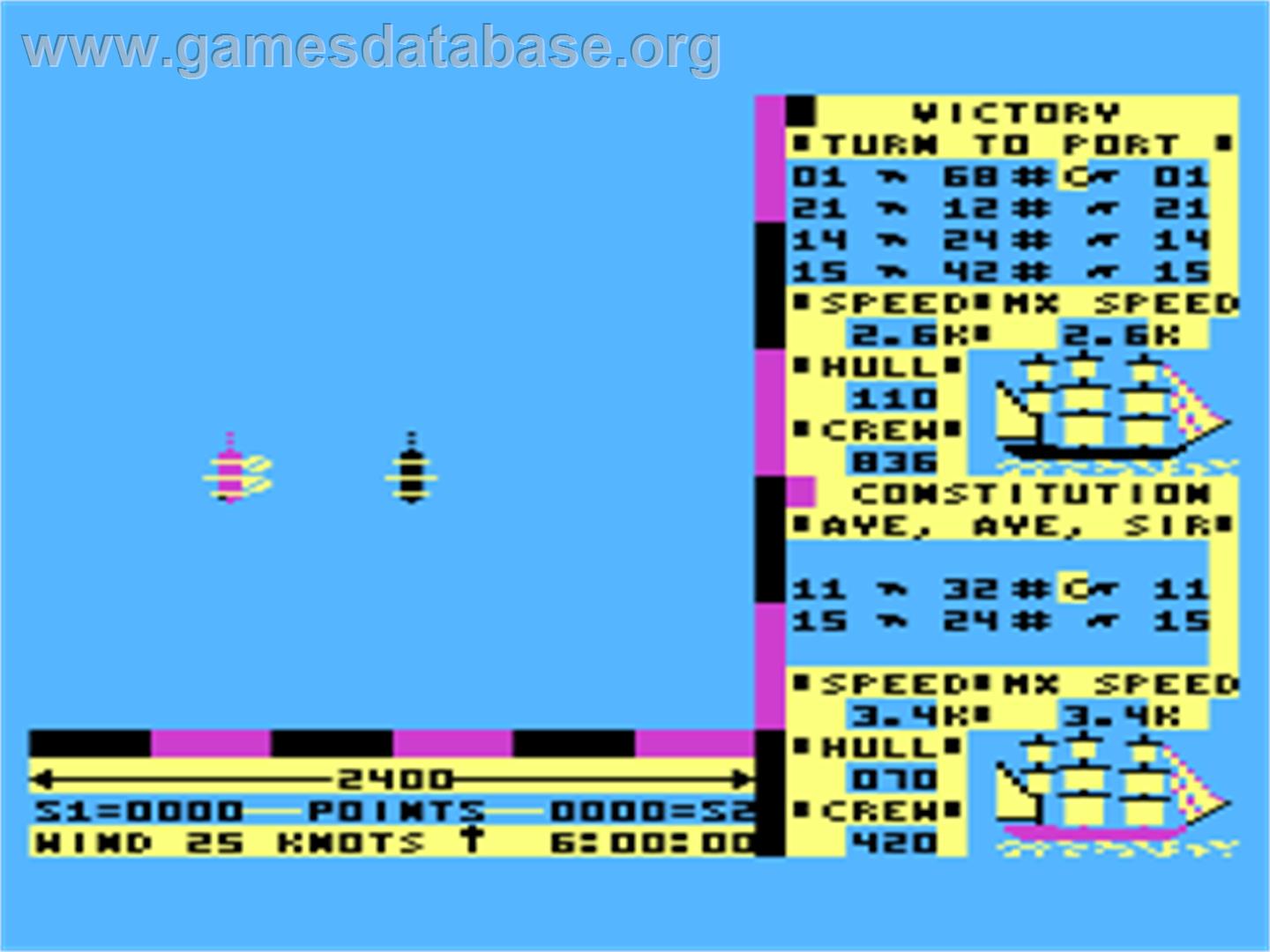 Broadsides - Atari 8-bit - Artwork - In Game