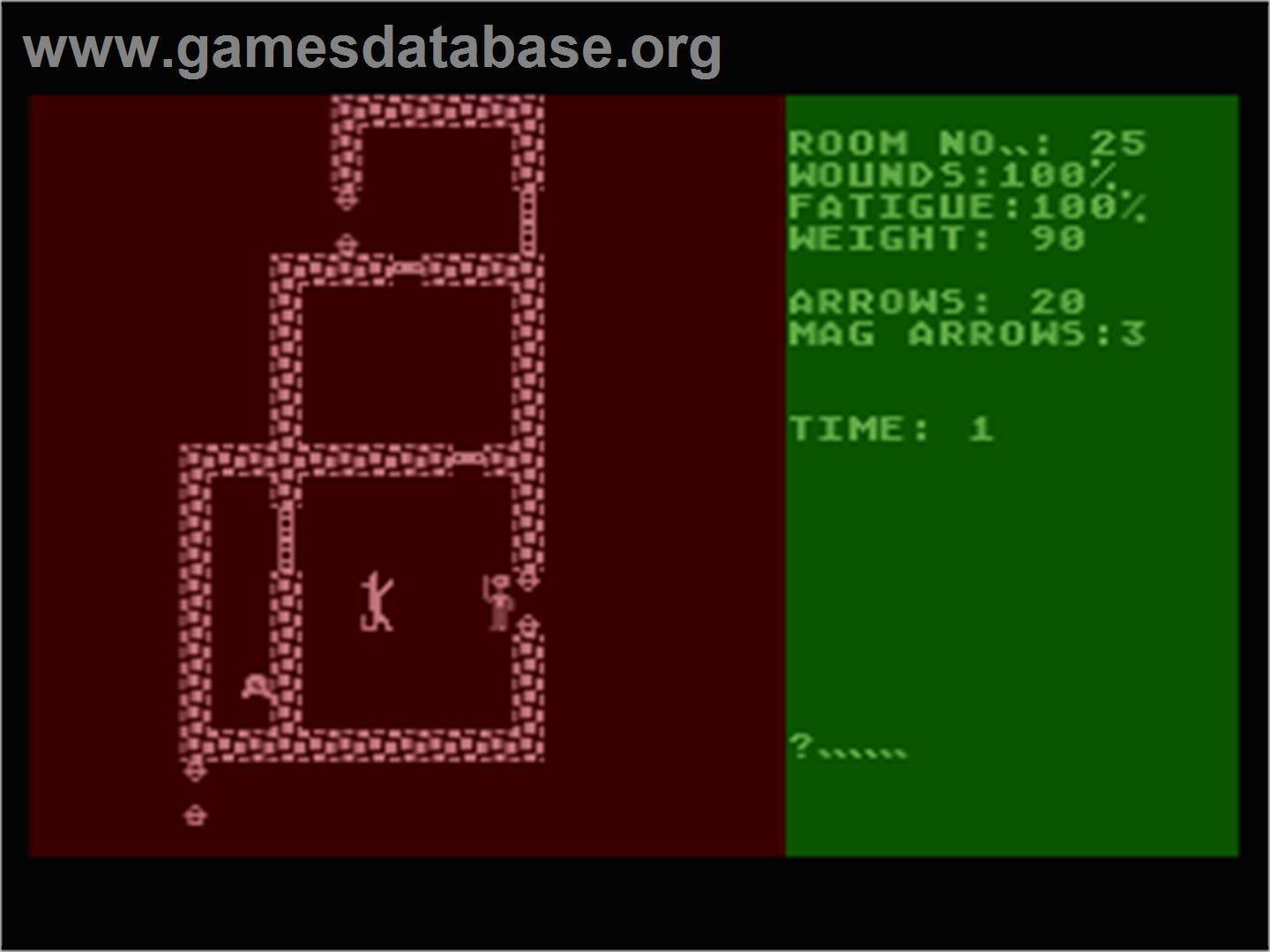 Dunjonquest: Morloc's Tower - Atari 8-bit - Artwork - In Game