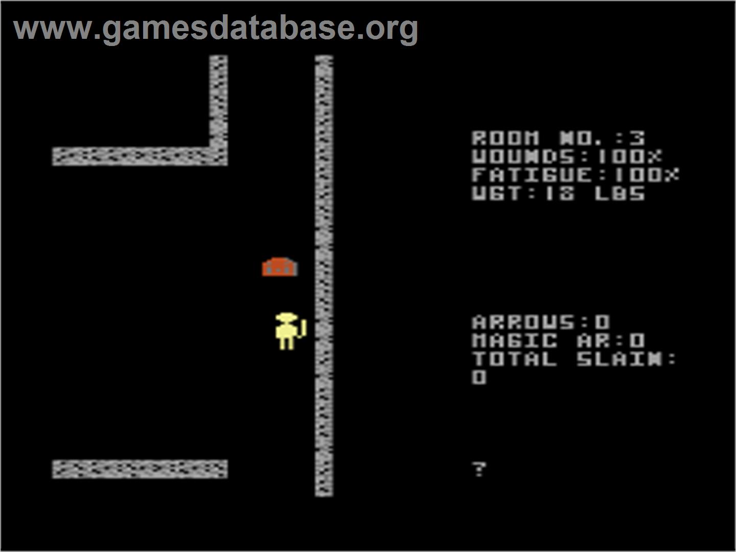 Dunjonquest: Temple of Apshai - Atari 8-bit - Artwork - In Game