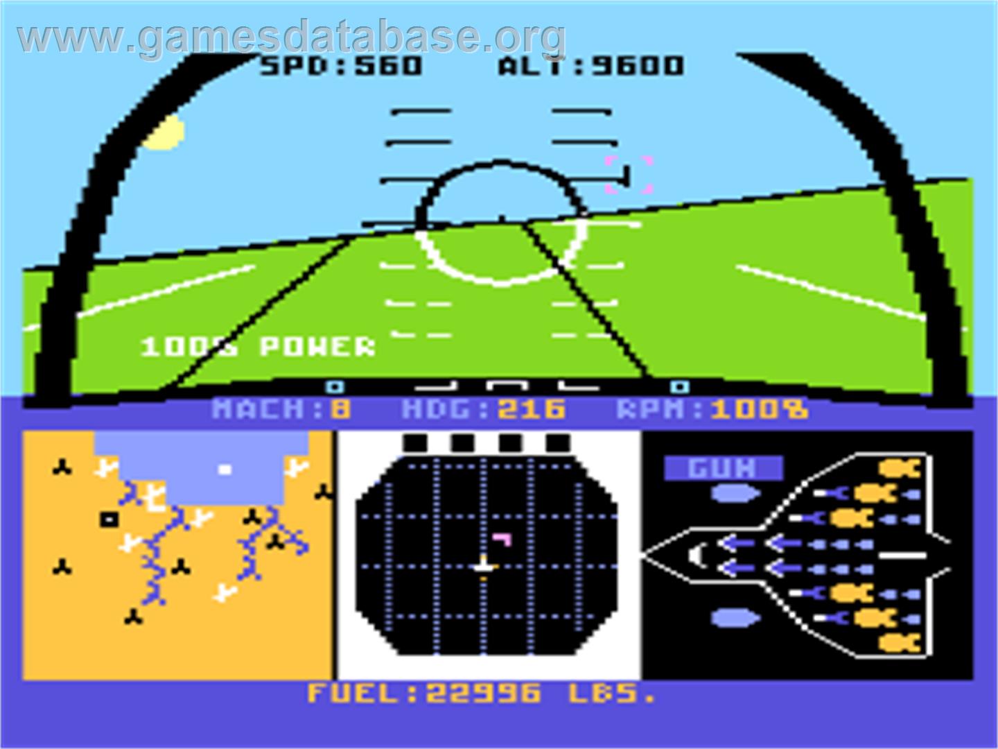 F-15 Strike Eagle - Atari 8-bit - Artwork - In Game