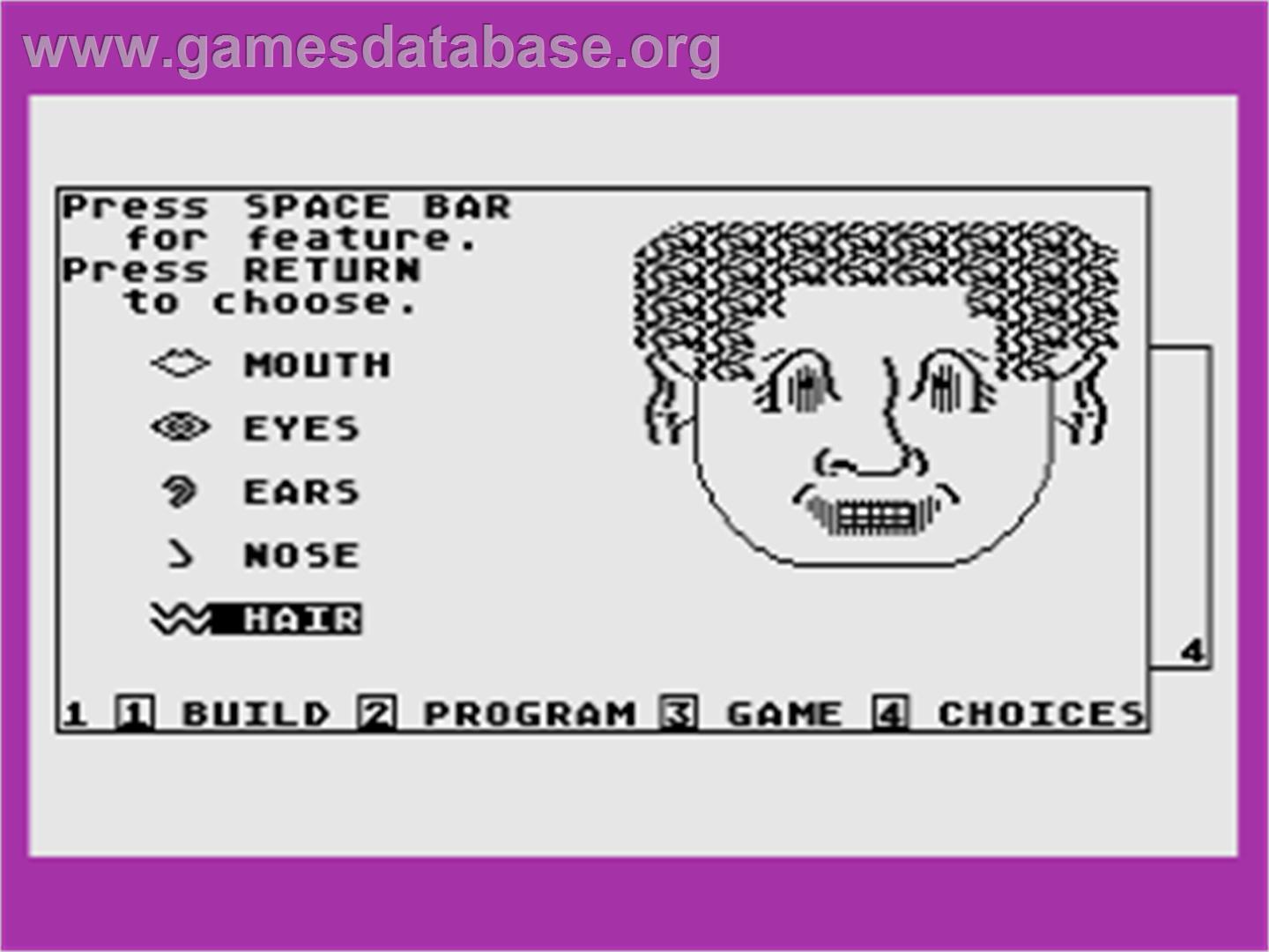 FaceMaker - Atari 8-bit - Artwork - In Game