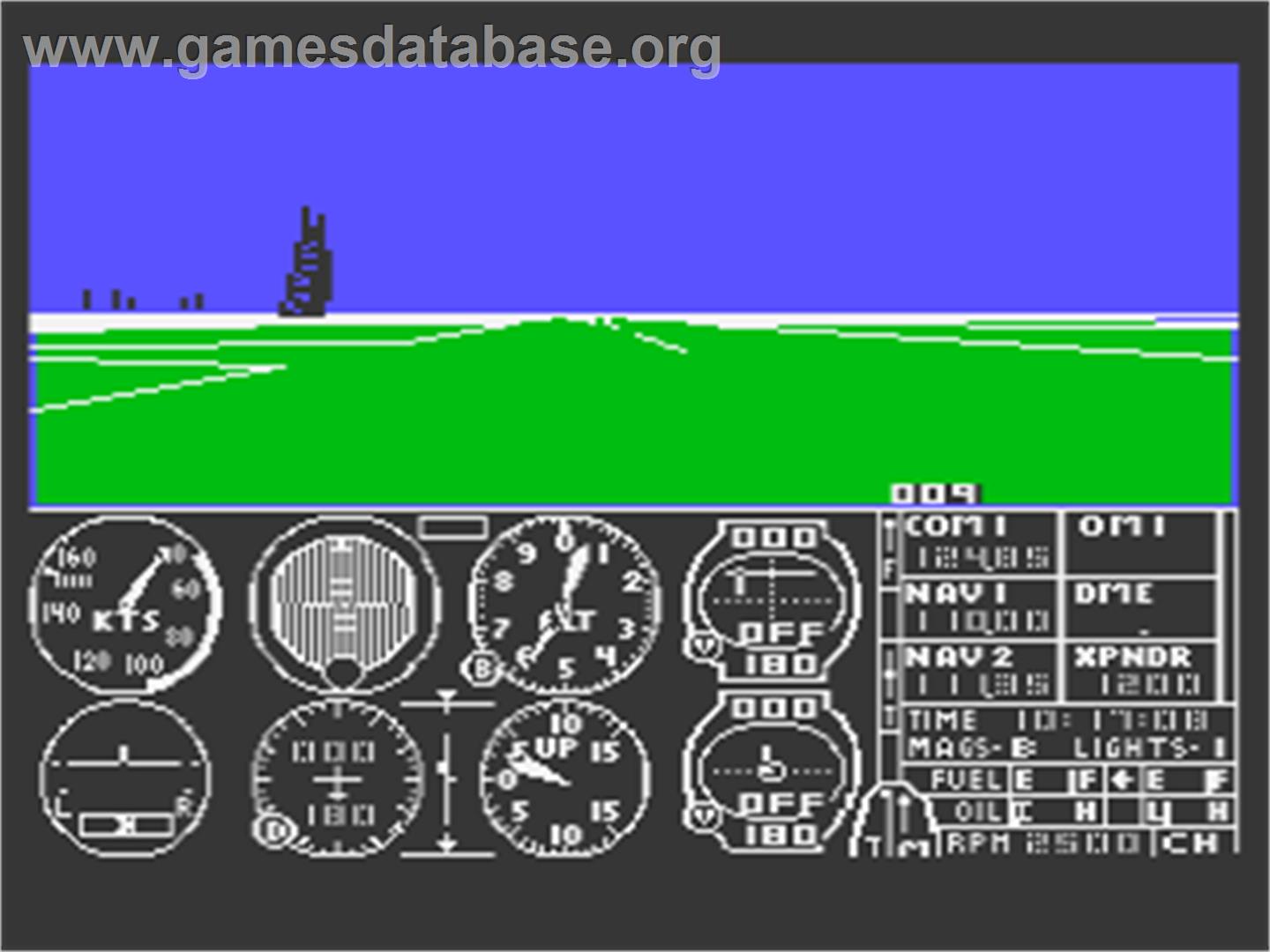 Flight Simulator 2 - Atari 8-bit - Artwork - In Game