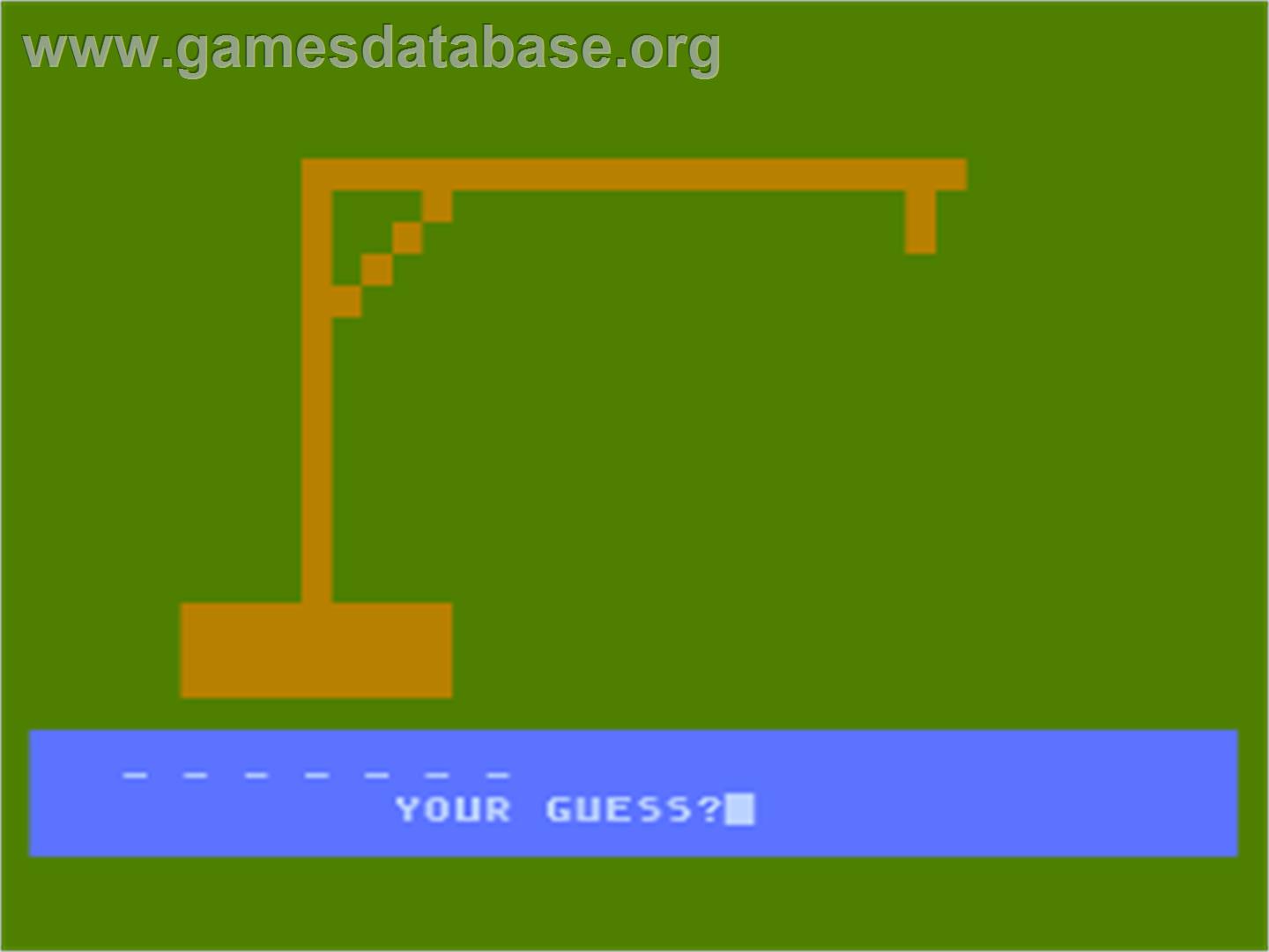 Hangman - Atari 8-bit - Artwork - In Game