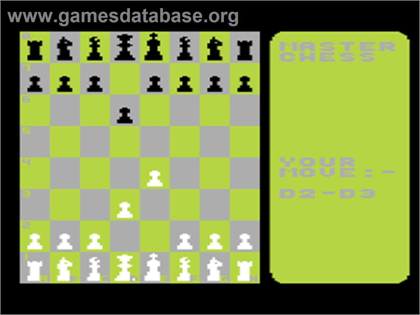 Master Chess - Atari 8-bit - Artwork - In Game