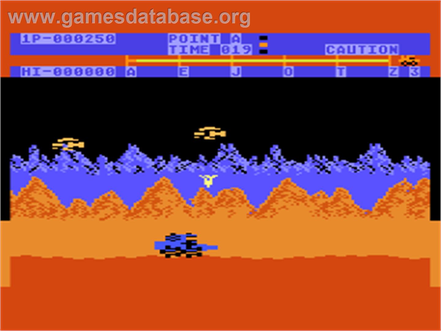 Moon Patrol - Atari 8-bit - Artwork - In Game