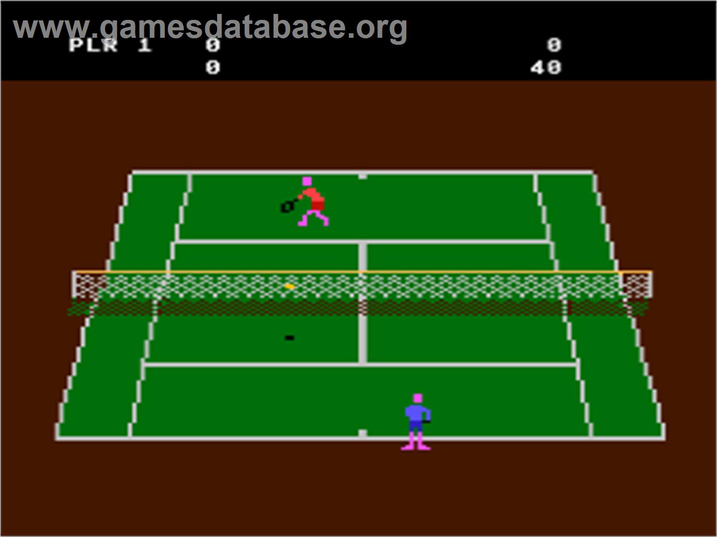 RealSports Tennis - Atari 8-bit - Artwork - In Game