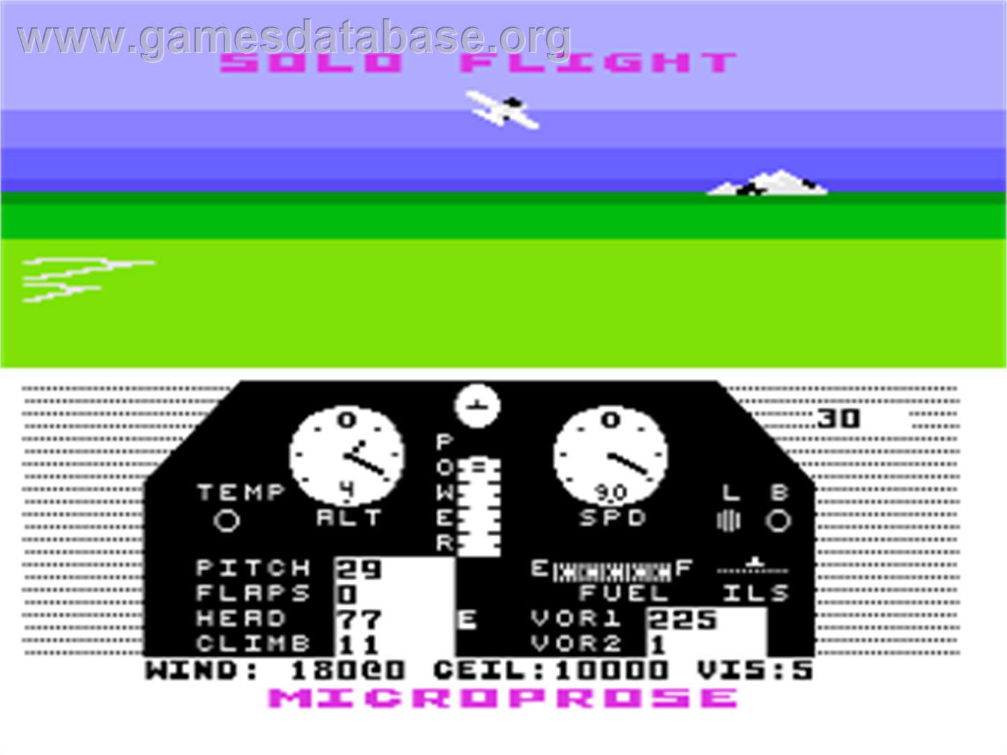 Solo Flight - Atari 8-bit - Artwork - In Game