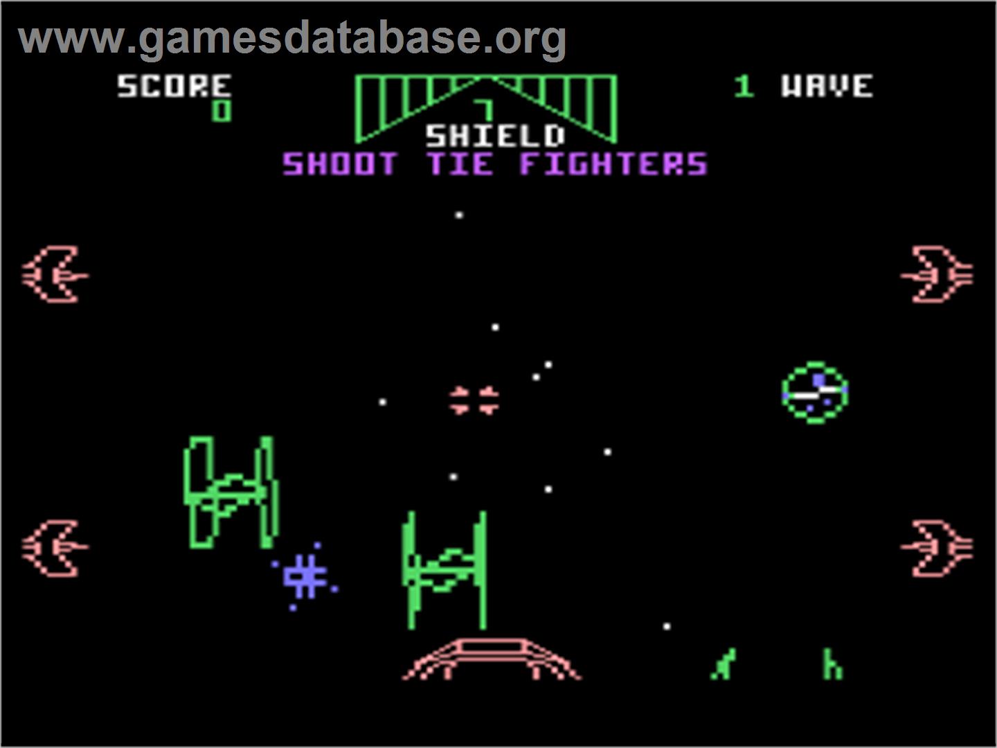 Star Wars: Return of the Jedi - Death Star Battle - Atari 8-bit - Artwork - In Game