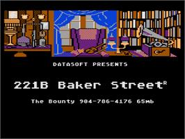 Title screen of 221 B Baker St. on the Atari 8-bit.