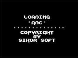 Title screen of ABC on the Atari 8-bit.