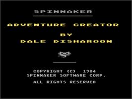 Title screen of Adventure Creator on the Atari 8-bit.