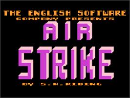 Title screen of Airstrike on the Atari 8-bit.