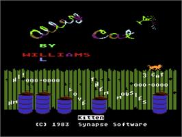 Title screen of Alley Cat on the Atari 8-bit.