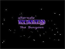 Title screen of Alternate Reality: The Dungeon on the Atari 8-bit.