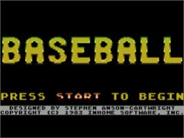 Title screen of Basketball on the Atari 8-bit.