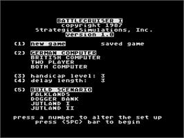 Title screen of Battle Cruiser on the Atari 8-bit.