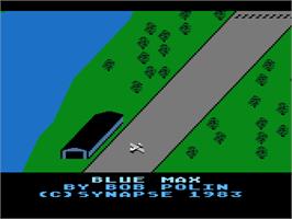 Title screen of Blue Max on the Atari 8-bit.
