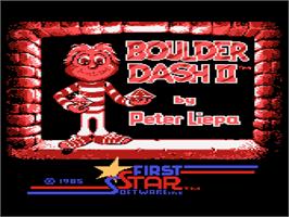Title screen of Boulder Dash 2 on the Atari 8-bit.