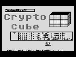 Title screen of Crypto Cube on the Atari 8-bit.