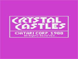 Title screen of Crystal Castles on the Atari 8-bit.