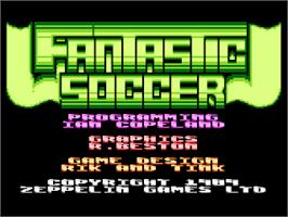Title screen of Fantastic 4 on the Atari 8-bit.