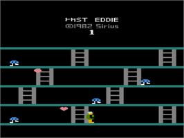 Title screen of Fast Eddie on the Atari 8-bit.