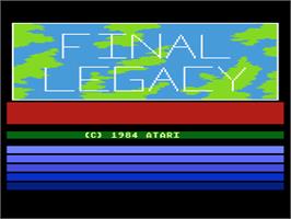 Title screen of Final Legacy on the Atari 8-bit.