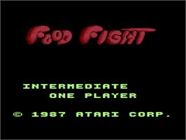 Title screen of Food Fight on the Atari 8-bit.