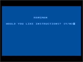 Title screen of Hangman on the Atari 8-bit.