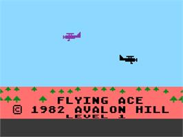Title screen of HellCat Ace on the Atari 8-bit.