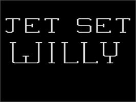 Title screen of Jet Set Willy on the Atari 8-bit.