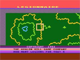 Title screen of Legionnaire on the Atari 8-bit.