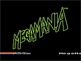 Title screen of Megamania on the Atari 8-bit.
