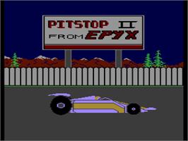 Title screen of Pitstop 2 on the Atari 8-bit.