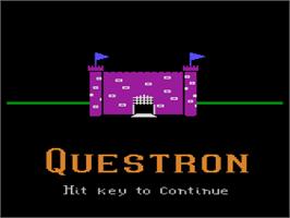 Title screen of Questron on the Atari 8-bit.