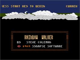 Title screen of Rainbow Walker on the Atari 8-bit.