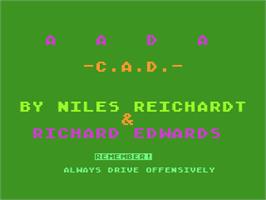 Title screen of Rear Guard on the Atari 8-bit.