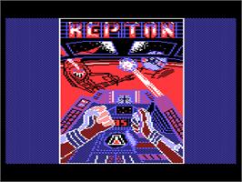 Title screen of Repton on the Atari 8-bit.
