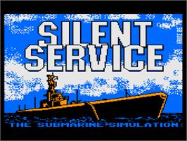 Title screen of Silent Service on the Atari 8-bit.
