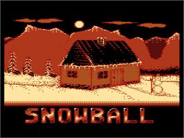 Title screen of Snowball on the Atari 8-bit.