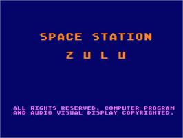 Title screen of Space Station Zulu on the Atari 8-bit.
