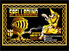 Title screen of Spellbound on the Atari 8-bit.