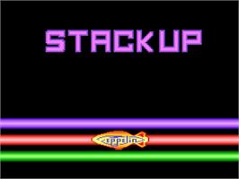 Title screen of Stack Up on the Atari 8-bit.