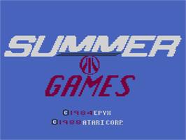 Title screen of Summer Games on the Atari 8-bit.