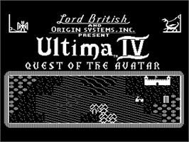 Title screen of Ultima IV: Quest of the Avatar on the Atari 8-bit.