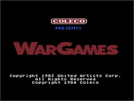 Title screen of War Games on the Atari 8-bit.