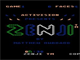 Title screen of Zenji on the Atari 8-bit.